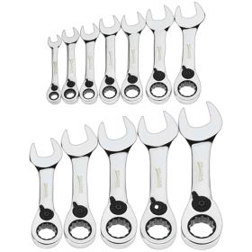 Williams Metric Stubby Reversible Ratcheting Combination Wrench Set 12-Point (12 Piece)