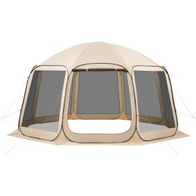 VEVOR 15 x 13.8 ft Pop-Up Screen House Tent – Camping, Beach - 12-15 Person Portable Screened Canopy with Netting Sides & Carry Bag