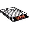 VEVOR Roof Rack Cargo Basket, 46" x 36" x 4.5" Rooftop Cargo Carrier, Heavy-duty 200 LBS Capacity Universal Roof Rack Basket, Luggage Holder for SUV
