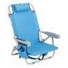 Folding Camp, Beach Chair - 63x65x82cm – Blue Oxford Cloth with Aluminum Frame, 100kg Load Capacity