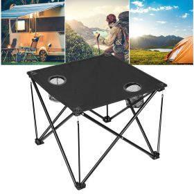Foldable Camping Table Portable Picnic Table Lightweight with Drink Holders