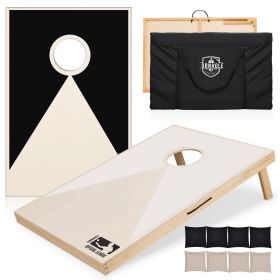 Solid Wood Premium Cornhole Set - 3 Feet x 2 Feet Game Boards, Includes Set of 8 Corn Hole Toss Bags