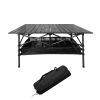 Folding Camping Table, 46x22 inch – Lightweight Aluminum & Steel Portable Outdoor Table with Storage & Carry Bag