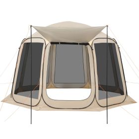 VEVOR 12 x 11 ft Pop-Up Screen House Tent with Awning – 10–12 Person, Camping, Portable Screened Canopy Shelter