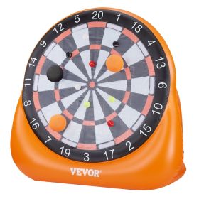 VEVOR Giant Inflatable Soccer Dart Board Game – 6+ ft Soccer Dartboard with 4 Kick Balls, 12 Tennis Balls & Air Pump for Backyard, Parties & Events