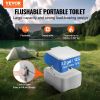 VEVOR Portable Camping Toilet – 5.3 Gal Waste Tank & 3.2 Gal Flush Tank, Pressurized Push-Button Porta Potty with Carry Bag