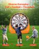 VEVOR Giant Inflatable Soccer Dart Board Game – 6+ ft Soccer Dartboard with 4 Kick Balls, 12 Tennis Balls & Air Pump for Backyard, Parties & Events