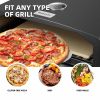 15.7" x 13.7" x 4" Portable Pizza Oven – Outdoor Camp Stove & Indoor Gas Range Pizza Box with Stone & Peel, Black