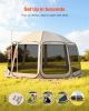VEVOR 15 x 13.8 ft Pop-Up Screen House Tent – Camping, Beach - 12-15 Person Portable Screened Canopy with Netting Sides & Carry Bag