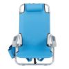 Folding Camp, Beach Chair - 63x65x82cm – Blue Oxford Cloth with Aluminum Frame, 100kg Load Capacity