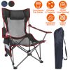 LakeForest Heavy-Duty Reclining Foldable Camping Chair – 330 lb Capacity, Cup Holder, Pillow & Carry Bag