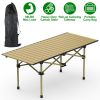 LakeForest Heavy-Duty Folding Camping Table – Portable Carbon Steel Outdoor Table for Camping, BBQ & Picnics