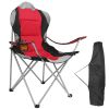 Portable Outdoor Beach & Camping Chair – Steel Frame, Padded Comfort, Cup Holder, 330 lbs Max Load