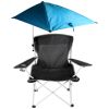 Foldable Beach Chair with Adjustable Canopy, Detachable Umbrella, Cup Holder & Carry Bag