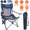 LakeForest Heavy-Duty Reclining Foldable Camping Chair – 330 lb Capacity, Cup Holder, Pillow & Carry Bag