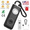 Rechargeable Personal Safety Alarm with Strobe Light – 130dB Emergency Siren & LED Flashlight