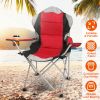 Portable Outdoor Beach & Camping Chair – Steel Frame, Padded Comfort, Cup Holder, 330 lbs Max Load