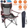 LakeForest Heavy-Duty Reclining Foldable Camping Chair – 330 lb Capacity, Cup Holder, Pillow & Carry Bag