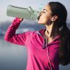 64oz Glass Water Bottle with Straw – Motivational Water Intake Tracker with Time Markers, Silicone Sleeve & Carry Handle for Gym, Fitness & Daily Use
