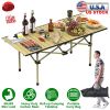 LakeForest Heavy-Duty Folding Camping Table – Portable Carbon Steel Outdoor Table for Camping, BBQ & Picnics