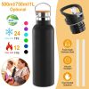 Vacuum-Insulated Stainless Steel Water Bottle with Straw – Perfect for Hiking, Cycling & Travel