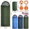 LakeForest All-Season Camping Sleeping Bag for Adults & Teens – 32–50℉, Moisture-Resistant with Carry Bag