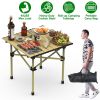 LakeForest Heavy-Duty Folding Camping Table – Portable Carbon Steel Outdoor Table for Camping, BBQ & Picnics
