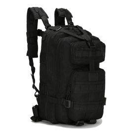 Tactical Camping Backpack – Durable Outdoor Hiking & Travel Backpack with Multi-Compartments for Camping, Survival, and Sports (Color: Black)