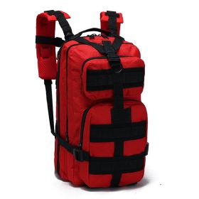 Tactical Camping Backpack – Durable Outdoor Hiking & Travel Backpack with Multi-Compartments for Camping, Survival, and Sports (Color: Red)