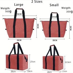 Heavy-Duty Cooling Tote Bag – 5.28 Gallon Capacity for Beach, Camping & Grocery Hauling (Color: Red)