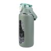 64oz Glass Water Bottle with Straw – Motivational Water Intake Tracker with Time Markers, Silicone Sleeve & Carry Handle for Gym, Fitness & Daily Use