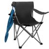 Foldable Beach Chair with Adjustable Canopy, Detachable Umbrella, Cup Holder & Carry Bag