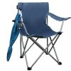Foldable Beach Chair with Adjustable Canopy, Detachable Umbrella, Cup Holder & Carry Bag