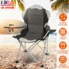 Portable Outdoor Beach & Camping Chair – Steel Frame, Padded Comfort, Cup Holder, 330 lbs Max Load
